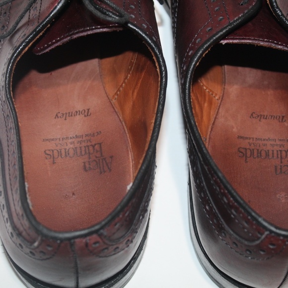 ALLEN EDMONDS Townley Dress Perf Cap Toe Shoes 8D - Picture 7 of 9